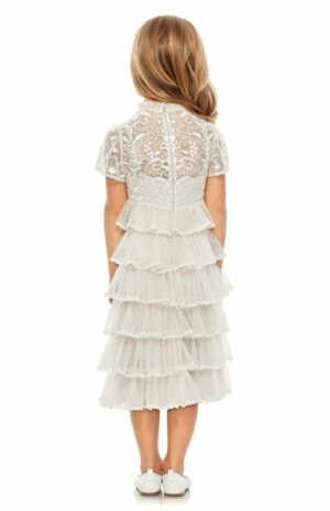 Kids’ Embroidered Tiered Tulle Dress