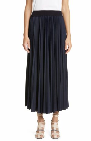 Pleated Midi Skirt